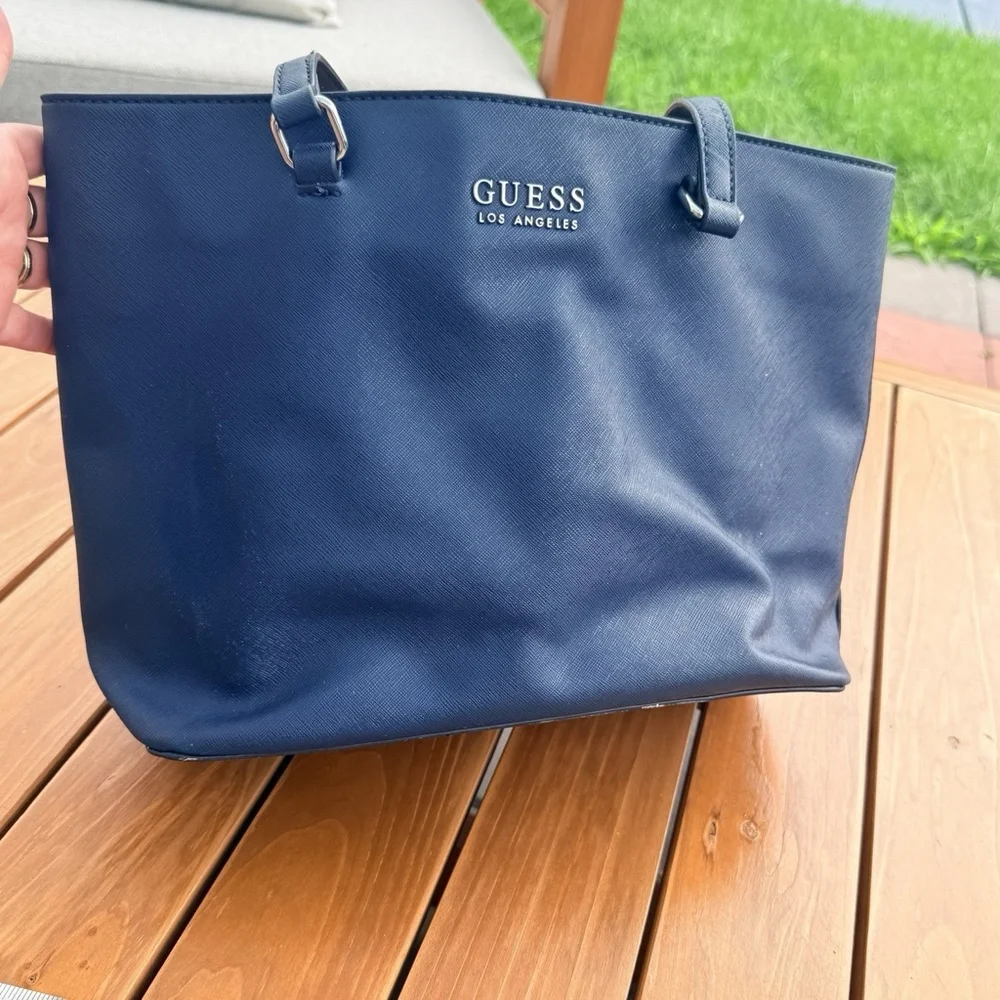 Guess  Los Angeles Tote Bag Blue  Large